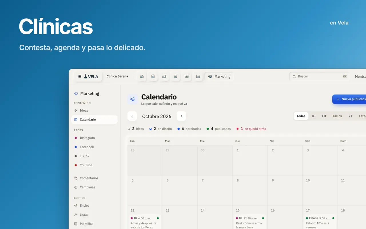 Vela para clínicas y consultorios